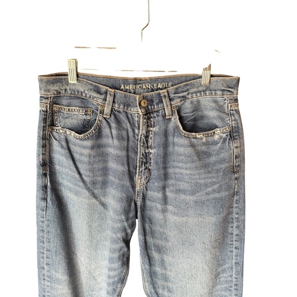American Eagle - Low-Rise Baggy Y2K Blue Jeans Sz 10 S - Picture 3 of 7